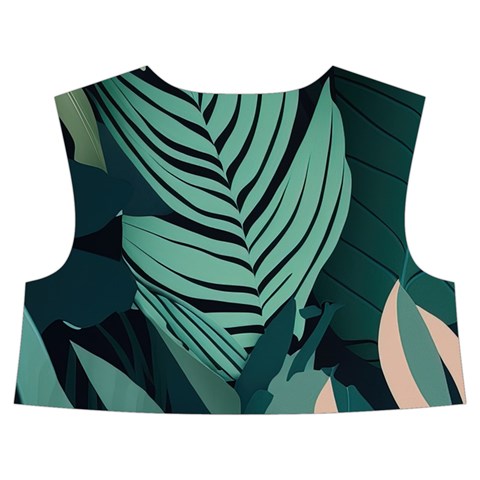 Green Nature Bohemian Painting Leaves Foliage Kids  Midi Sailor Dress from ArtsNow.com Back Top