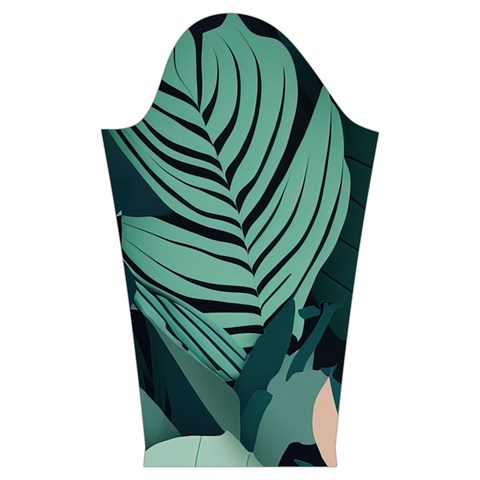 Green Nature Bohemian Painting Leaves Foliage Kids  Midi Sailor Dress from ArtsNow.com Sleeve Left