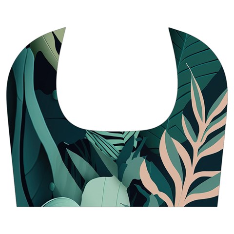 Green Nature Bohemian Painting Leaves Foliage Kids  Midi Sailor Dress from ArtsNow.com Collar