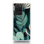 Green Nature Bohemian Painting Leaves Foliage Samsung Galaxy S20 Ultra 6.9 Inch TPU UV Case