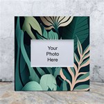 Green Nature Bohemian Painting Leaves Foliage White Box Photo Frame 4  x 6 