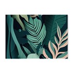 Green Nature Bohemian Painting Leaves Foliage Crystal Sticker (A4)