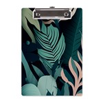 Green Nature Bohemian Painting Leaves Foliage A5 Acrylic Clipboard