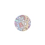 Pusheen Carebears Bears Cat Colorful Cute Pastel Pattern 1  Mini Buttons