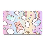 Pusheen Carebears Bears Cat Colorful Cute Pastel Pattern Magnet (Rectangular)