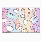 Pusheen Carebears Bears Cat Colorful Cute Pastel Pattern Postcard 4 x 6  (Pkg of 10)