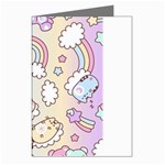 Pusheen Carebears Bears Cat Colorful Cute Pastel Pattern Greeting Cards (Pkg of 8)