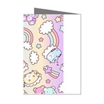 Pusheen Carebears Bears Cat Colorful Cute Pastel Pattern Mini Greeting Cards (Pkg of 8)