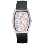 Pusheen Carebears Bears Cat Colorful Cute Pastel Pattern Barrel Style Metal Watch