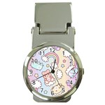 Pusheen Carebears Bears Cat Colorful Cute Pastel Pattern Money Clip Watches
