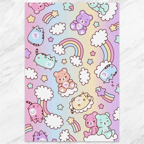 Pusheen Carebears Bears Cat Colorful Cute Pastel Pattern Canvas 12  x 18  from ArtsNow.com 11.88 x17.36  Canvas - 1