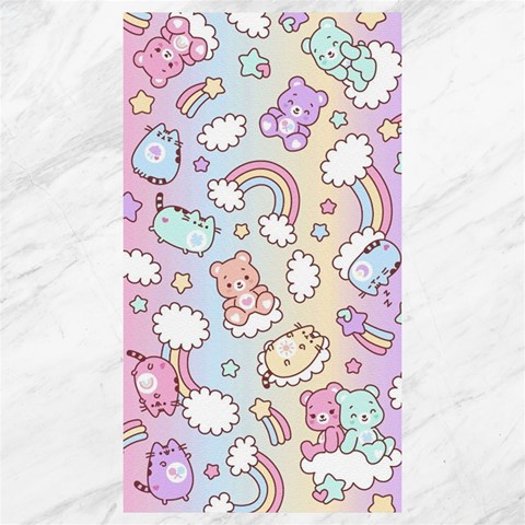 Pusheen Carebears Bears Cat Colorful Cute Pastel Pattern Canvas 40  x 72  from ArtsNow.com 39.28 x69.23  Canvas - 1