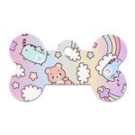 Pusheen Carebears Bears Cat Colorful Cute Pastel Pattern Dog Tag Bone (One Side)