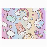 Pusheen Carebears Bears Cat Colorful Cute Pastel Pattern Large Glasses Cloth