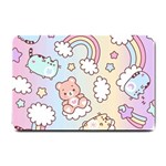 Pusheen Carebears Bears Cat Colorful Cute Pastel Pattern Small Doormat