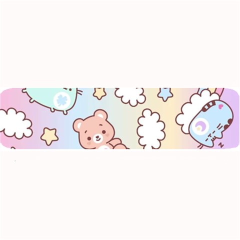 Pusheen Carebears Bears Cat Colorful Cute Pastel Pattern Large Bar Mat from ArtsNow.com 32 x8.5  Bar Mat