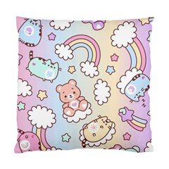 Pusheen Carebears Bears Cat Colorful Cute Pastel Pattern Standard Cushion Case (Two Sides) from ArtsNow.com Back