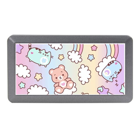 Pusheen Carebears Bears Cat Colorful Cute Pastel Pattern Memory Card Reader (Mini) from ArtsNow.com Front