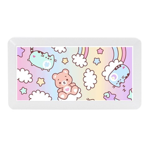 Pusheen Carebears Bears Cat Colorful Cute Pastel Pattern Memory Card Reader (Mini) from ArtsNow.com Front