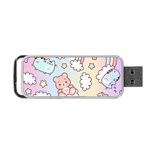 Pusheen Carebears Bears Cat Colorful Cute Pastel Pattern Portable USB Flash (One Side)