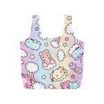 Pusheen Carebears Bears Cat Colorful Cute Pastel Pattern Full Print Recycle Bag (S)