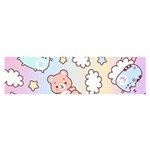 Pusheen Carebears Bears Cat Colorful Cute Pastel Pattern Oblong Satin Scarf (16  x 60 )