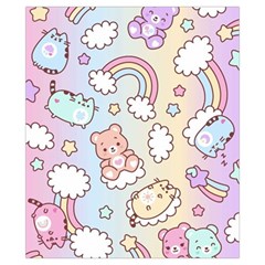 Pusheen Carebears Bears Cat Colorful Cute Pastel Pattern Drawstring Pouch (XS) from ArtsNow.com Back