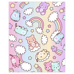 Pusheen Carebears Bears Cat Colorful Cute Pastel Pattern Drawstring Pouch (XL) from ArtsNow.com Back