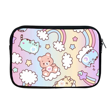 Pusheen Carebears Bears Cat Colorful Cute Pastel Pattern Apple MacBook Pro 17  Zipper Case from ArtsNow.com Front