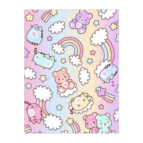Pusheen Carebears Bears Cat Colorful Cute Pastel Pattern Medium Tapestry from ArtsNow.com Front