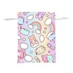 Pusheen Carebears Bears Cat Colorful Cute Pastel Pattern Lightweight Drawstring Pouch (L)