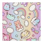 Pusheen Carebears Bears Cat Colorful Cute Pastel Pattern Banner and Sign 3  x 3 