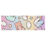 Pusheen Carebears Bears Cat Colorful Cute Pastel Pattern Banner and Sign 6  x 2 