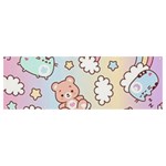 Pusheen Carebears Bears Cat Colorful Cute Pastel Pattern Banner and Sign 12  x 4 