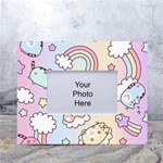 Pusheen Carebears Bears Cat Colorful Cute Pastel Pattern White Tabletop Photo Frame 4 x6 