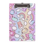 Pusheen Carebears Bears Cat Colorful Cute Pastel Pattern A5 Acrylic Clipboard