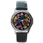 Bears Colors Dead Head Deadhead Grateful Dead Round Metal Watch