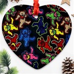 Bears Colors Dead Head Deadhead Grateful Dead Ornament (Heart)