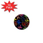 Bears Colors Dead Head Deadhead Grateful Dead 1  Mini Buttons (10 pack) 