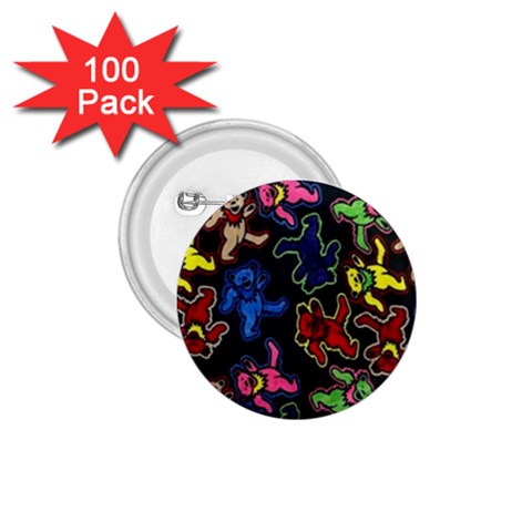 Bears Colors Dead Head Deadhead Grateful Dead 1.75  Buttons (100 pack)  from ArtsNow.com Front