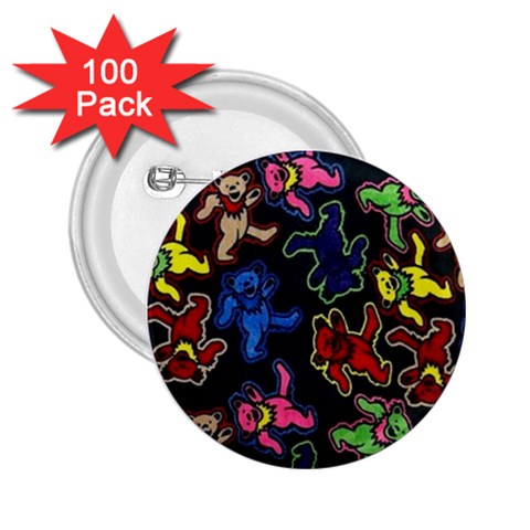 Bears Colors Dead Head Deadhead Grateful Dead 2.25  Buttons (100 pack)  from ArtsNow.com Front