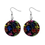 Bears Colors Dead Head Deadhead Grateful Dead Mini Button Earrings