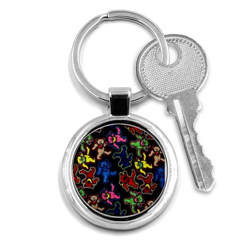Bears Colors Dead Head Deadhead Grateful Dead Key Chain (Round) from ArtsNow.com Front