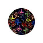 Bears Colors Dead Head Deadhead Grateful Dead Rubber Coaster (Round)