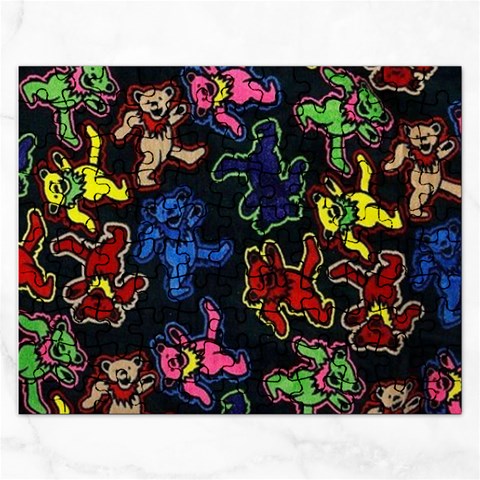 Bears Colors Dead Head Deadhead Grateful Dead Rectangular Jigsaw Puzzl from ArtsNow.com Front