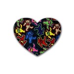 Bears Colors Dead Head Deadhead Grateful Dead Rubber Coaster (Heart)