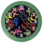 Bears Colors Dead Head Deadhead Grateful Dead Color Wall Clock