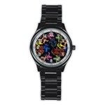 Bears Colors Dead Head Deadhead Grateful Dead Stainless Steel Round Watch