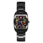 Bears Colors Dead Head Deadhead Grateful Dead Stainless Steel Barrel Watch