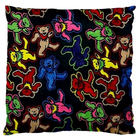 Bears Colors Dead Head Deadhead Grateful Dead Large Premium Plush Fleece Cushion Case (One Side) from ArtsNow.com Front